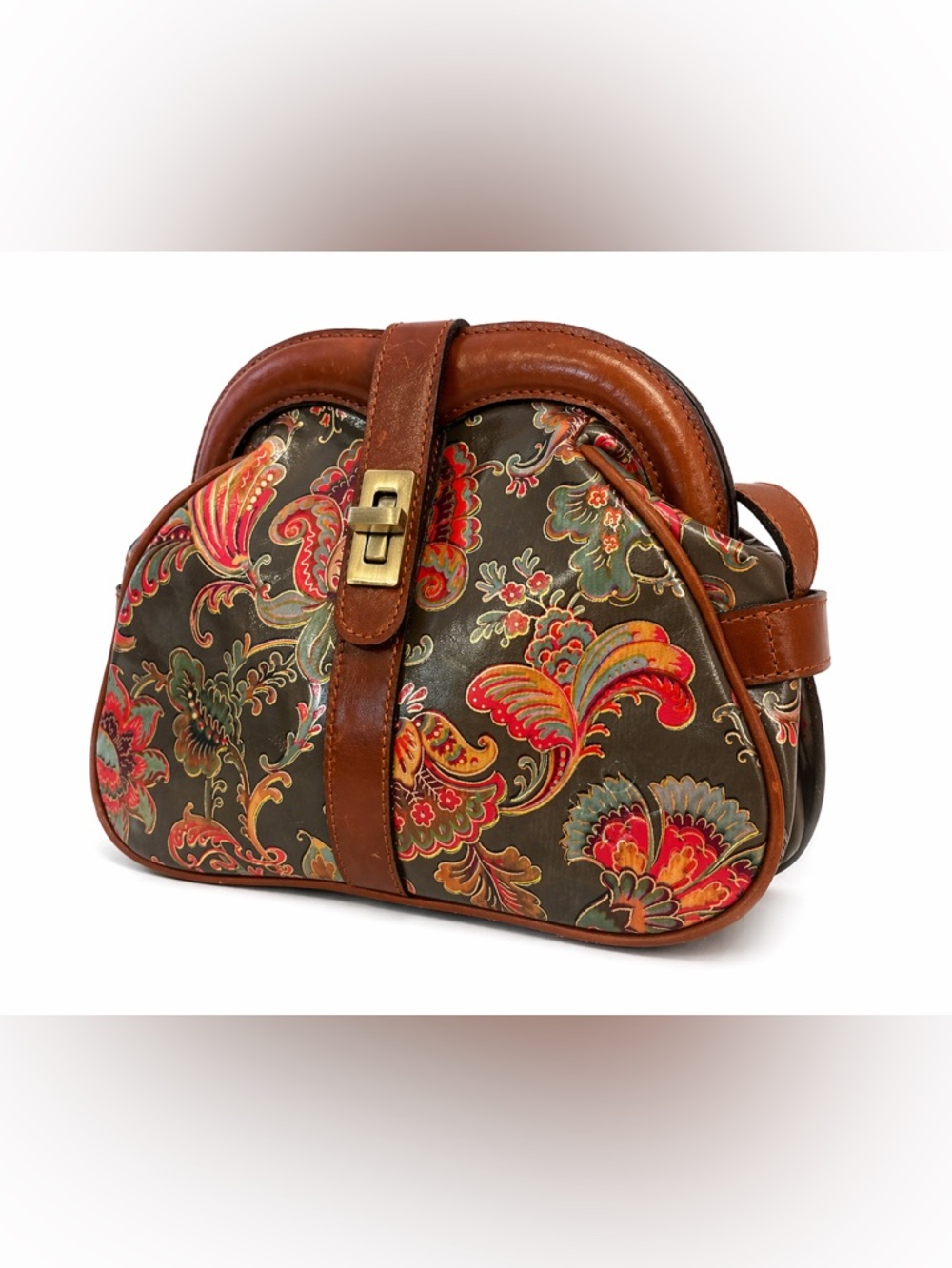 Patricia Nash Rosora Vintage Italian Floral Leather RARE Collector Bag NEW - Picture 2 of 16